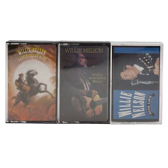 Willie Nelson 3 Cassette Tape Lot Horse Called Music Nite Life Wonderful World - Picture 1 of 2